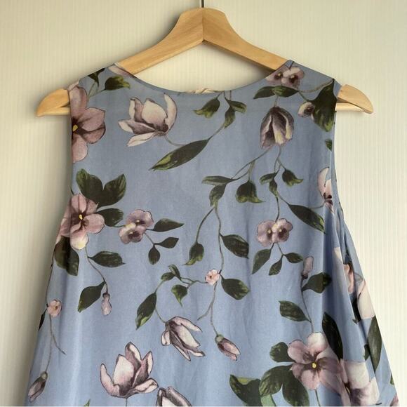 Soft Surroundings tiered sleeveless floral dress size med lilac purple flowers - Picture 10 of 10